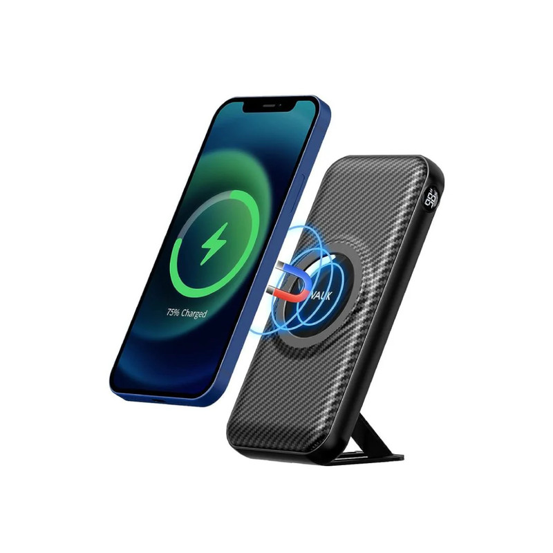 iWalk Magnetic Wireless Portable Charger Power Bank, 20000mAh with 7.5W Wireless Charging and 20W USB C Power Delivery Battery Pack - Black - مزود طاقة